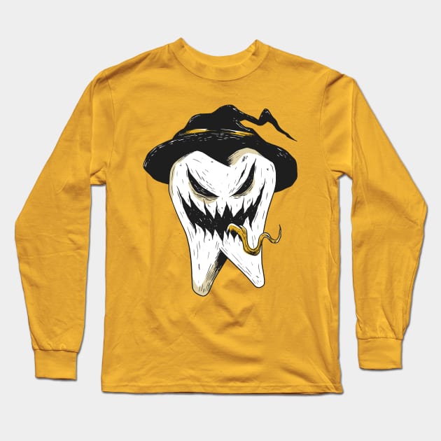 scary tooth Long Sleeve T-Shirt by IconRose